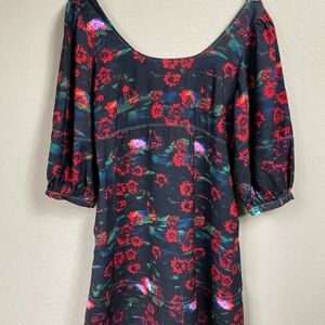 Rachel Comey Target Black Volume 3/4 Peasant sleeve knee length scoop neck sz 2